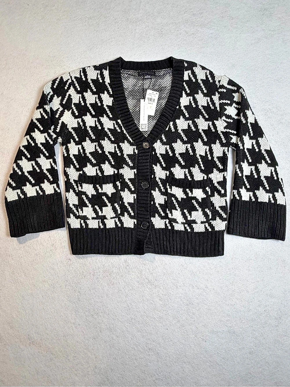 Sanctuary Warms My Heart Cardigan Black & White Sizes XS, S, M, L, XL